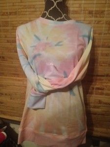Tie Dye Women's Sweatshirt sweater S/M Brand New Beautiful pink blue yellow